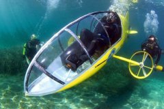 法国脚踏动力潜艇下水巡游海底
